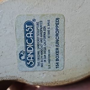 Boxer figurine needs paint touch upstairs around lips and by tail.